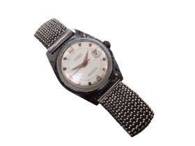 1950s/60s Larex gentlemen's stainless steel calendar wristwatch on expandable strap