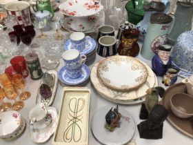 Group of 19th century and later ceramics and glassware