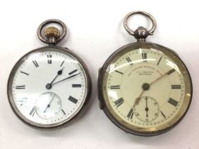 Two Edwardian silver cased pocket watches