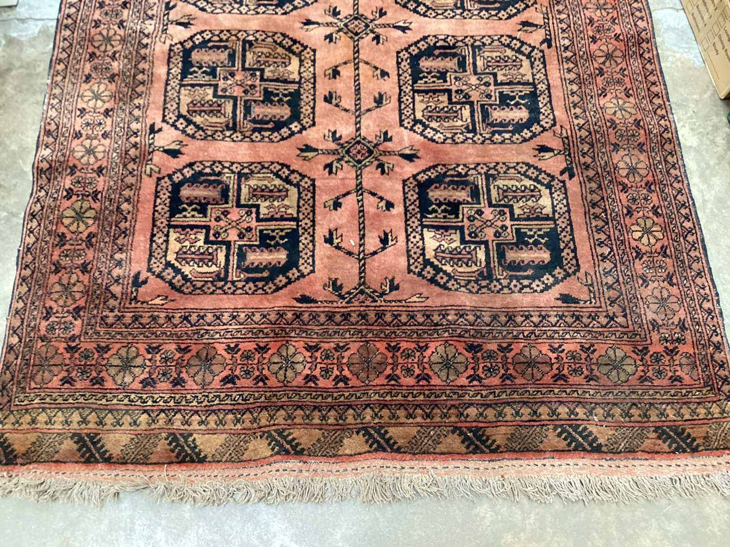 Eastern rug with eight medallions on red ground, 190cm x 135cm - Image 2 of 4