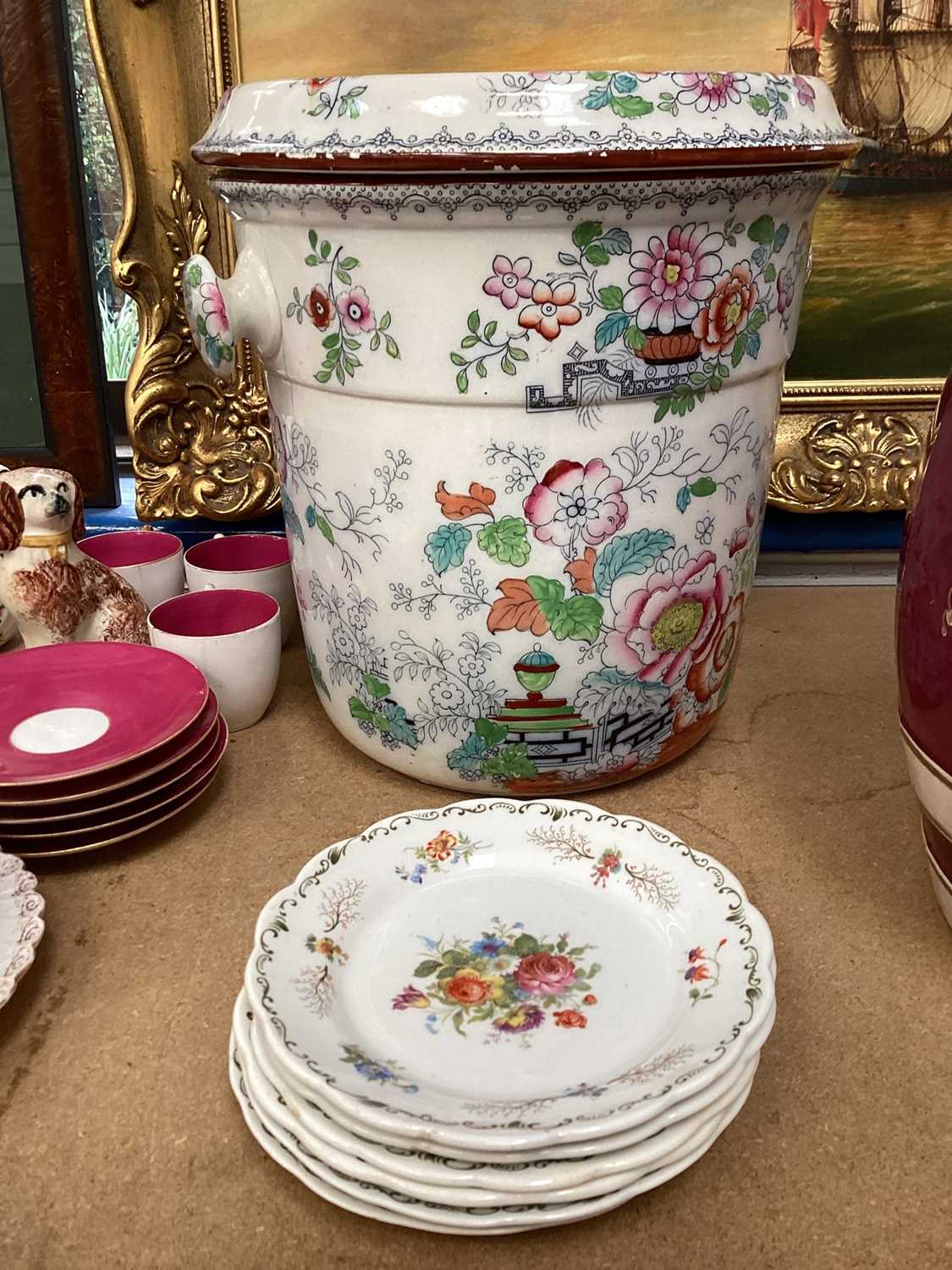 Dresden teaware, Victorian slop pail and decorated china (qty) - Image 2 of 4