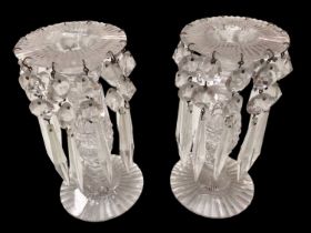Pair of cut glass lustres