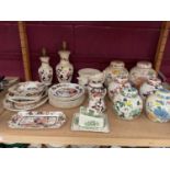 Collection of Masons Mandalay, Regency and other patterns to include lamps, ginger jars and other it