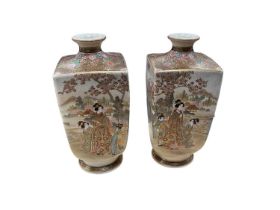 Good pair of Japanese satsuma vases