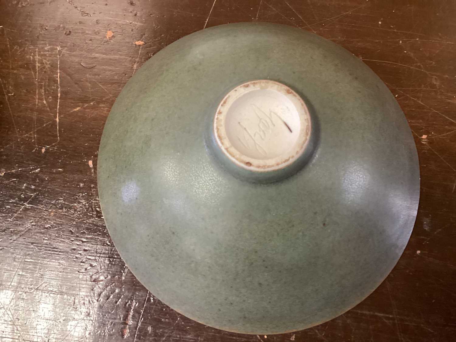 Yeap Poh Chap (1927-2007) four bowls to include a celadon glazed bowl, all signed, the largest 24cm - Image 5 of 5