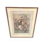 Group of four French coloured lithographs - Orientalist scenes