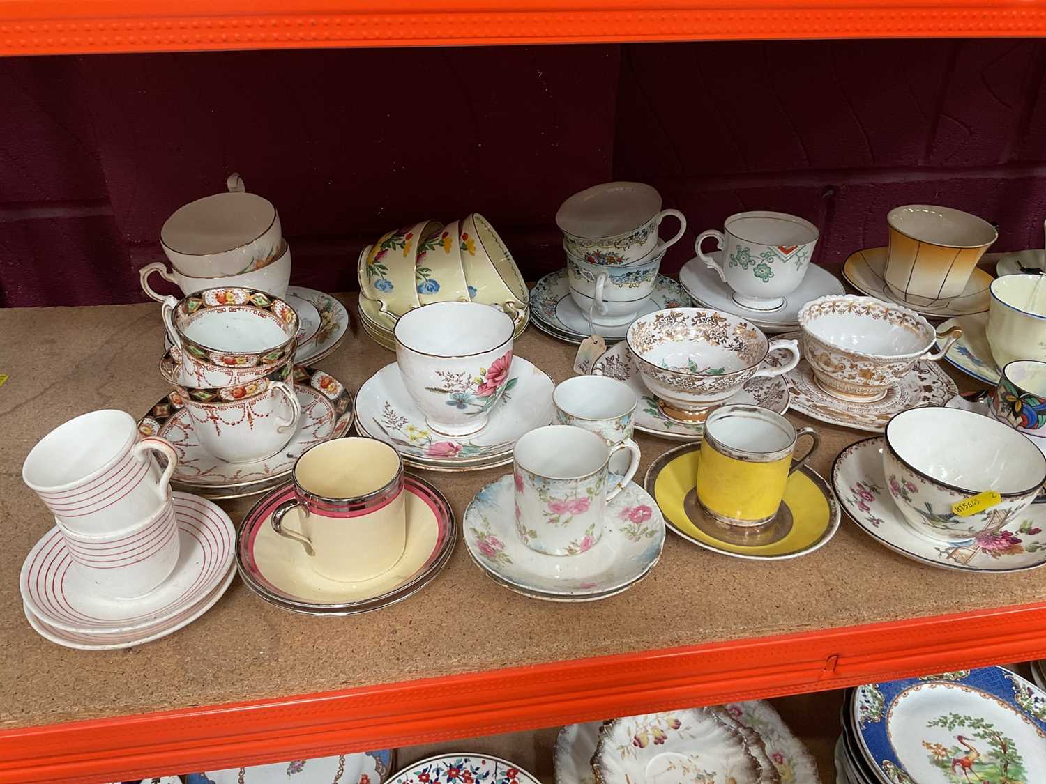 Two shelves of assorted teaware and plates together with various collectors plates - Image 2 of 6