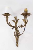 Rococo style ormolu wall light