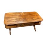 Good quality Victorian-style rosewood low table with drawer