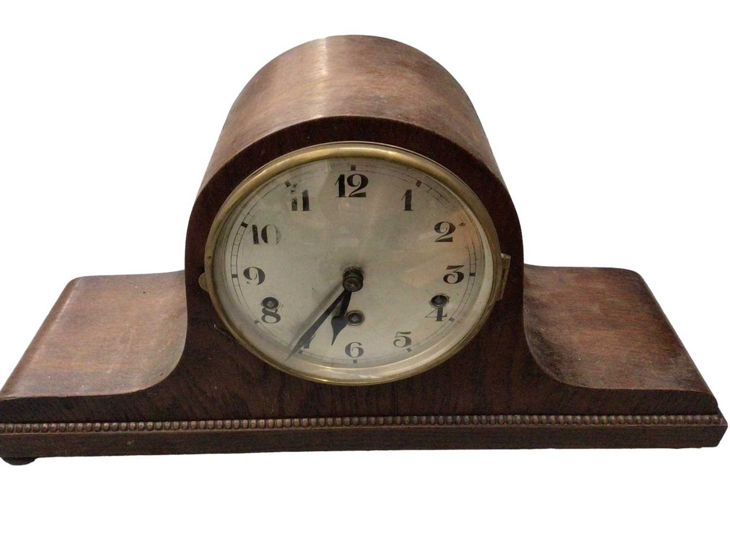 Three 1930s mantle clocks, a wall clock and a Short & Mason London wall barometer (5) - Image 3 of 5