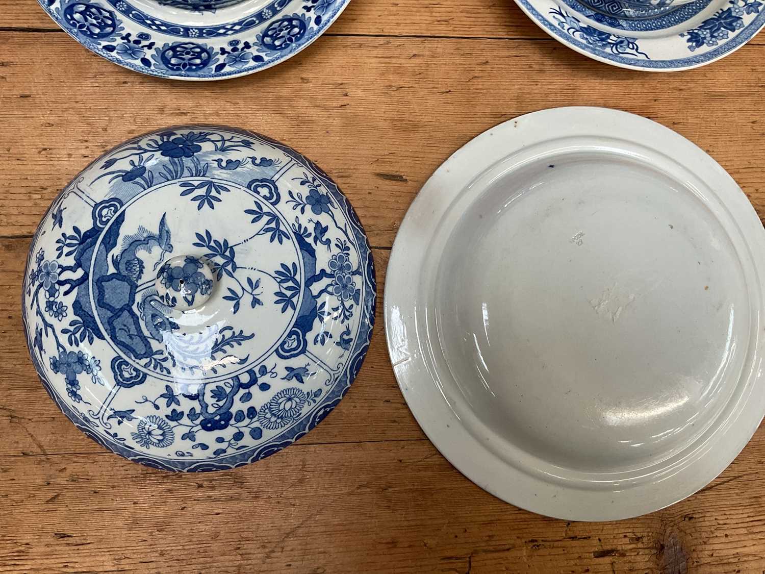 Group of 19th century blue and white transfer printed china - Image 2 of 9