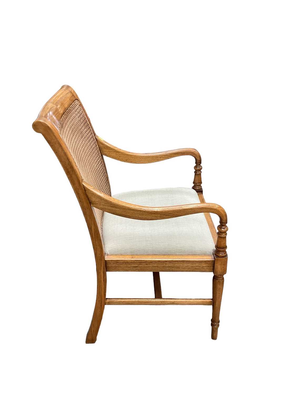 Beech elbow chair with cane back and drop in padded seat - Bild 2 aus 2