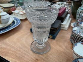 Georgian cut glass vase