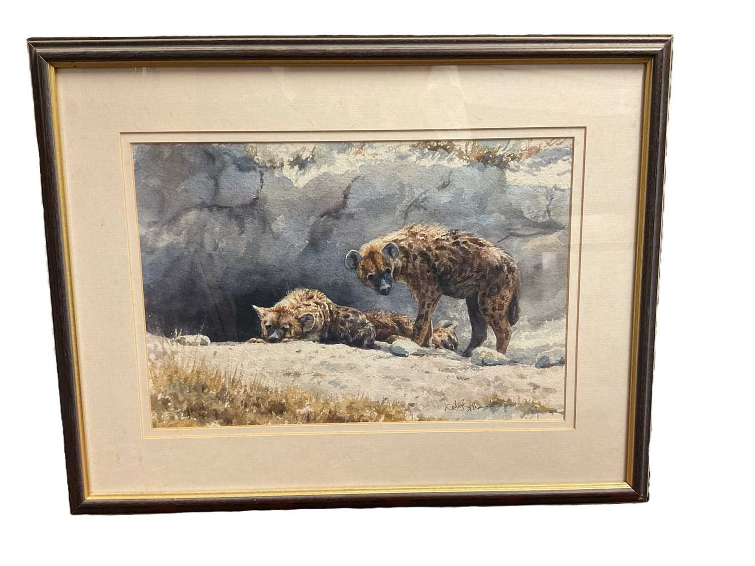 Katy Sodgan (contemporary) watercolour, set of four African wildlife scenes, signed, glazed frames - Image 2 of 4