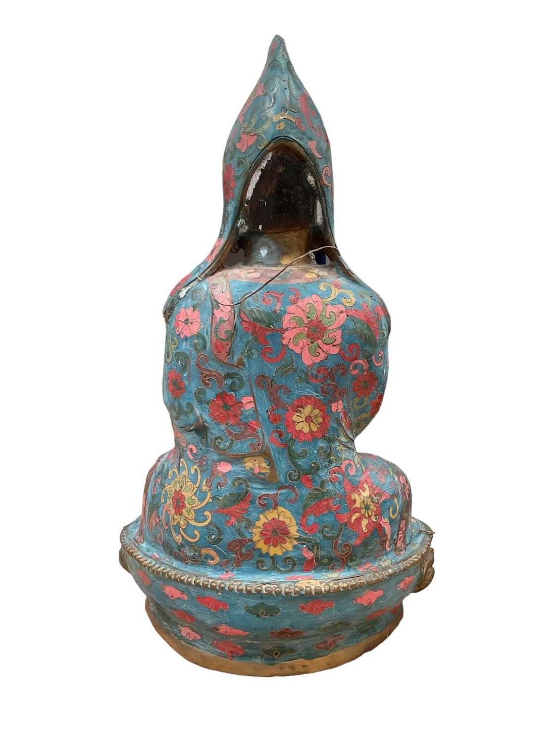 Tibetan cloisonné Buddha, 37cm high - Image 2 of 2