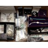 Quantity of Gems TV silver gem set jewellery and wristwatches, mostly as new with certificates