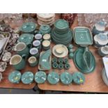 Group of Denby green stoneware dinner and table ware.