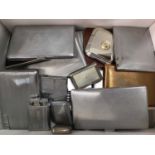 Collection of plated cigarette cases and lighters