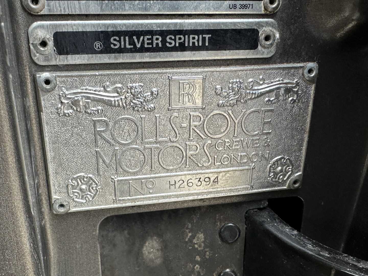 1989 Rolls-Royce Silver Spirit saloon, 6.75 litre V8, fuel injection, automatic, reg. no. E20 RRR - Bild 14 aus 31