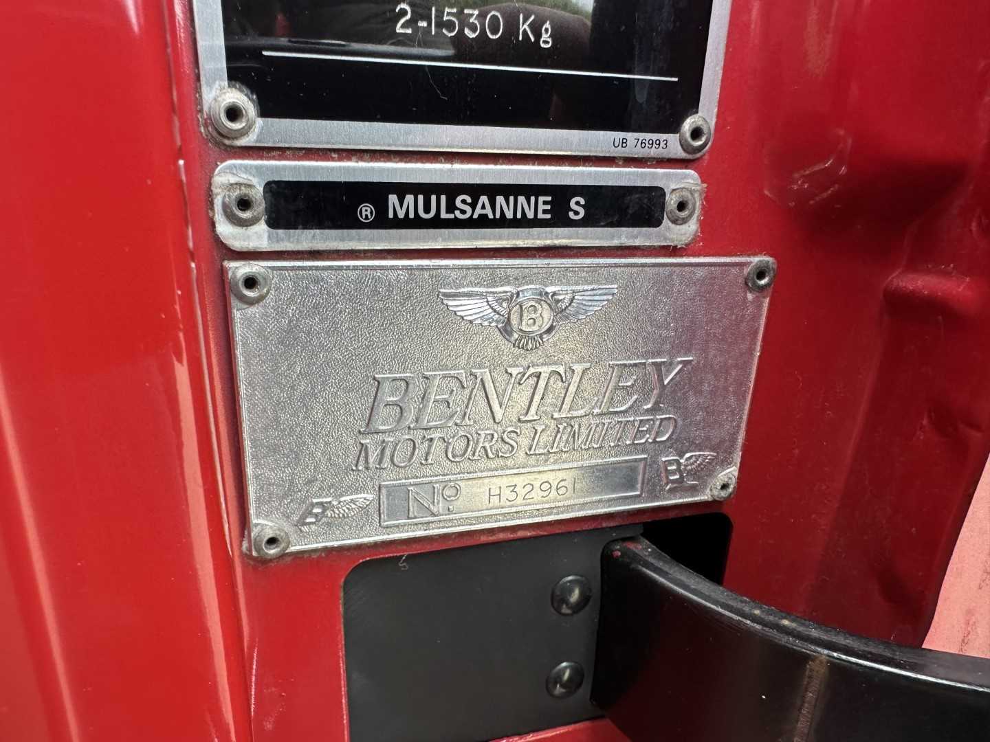1990 Bentley Mulsanne S saloon, 6.75 litre V8, automatic, reg. no. G269 OKY. - Bild 31 aus 40
