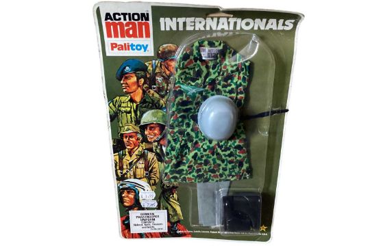 Palitoy Action Man International German Paratrooper Uniform No.34284, Two Military Panorama Rub Down - Image 1 of 8