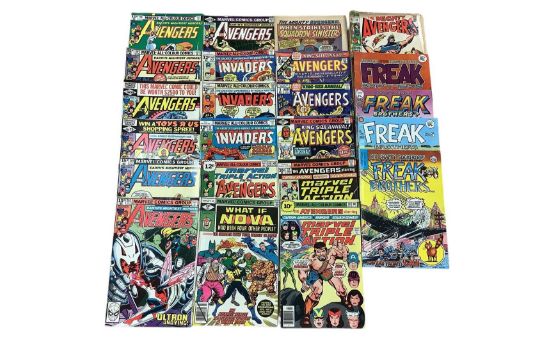 Box of (1970s/80s) Marvel Comics The Avengers to include #181 1st appearance of Scott Lang who later - Image 3 of 4