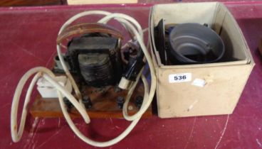 A small box containing an assortment of aircraft metal parts - sold with a vintage piece of