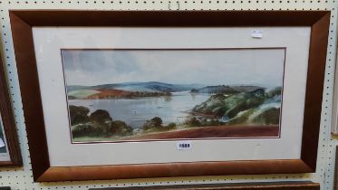 Francis Philip Goodchild A.R.C.A.: a bronzed framed watercolour entitled 'The Dart in Hot Weather' -