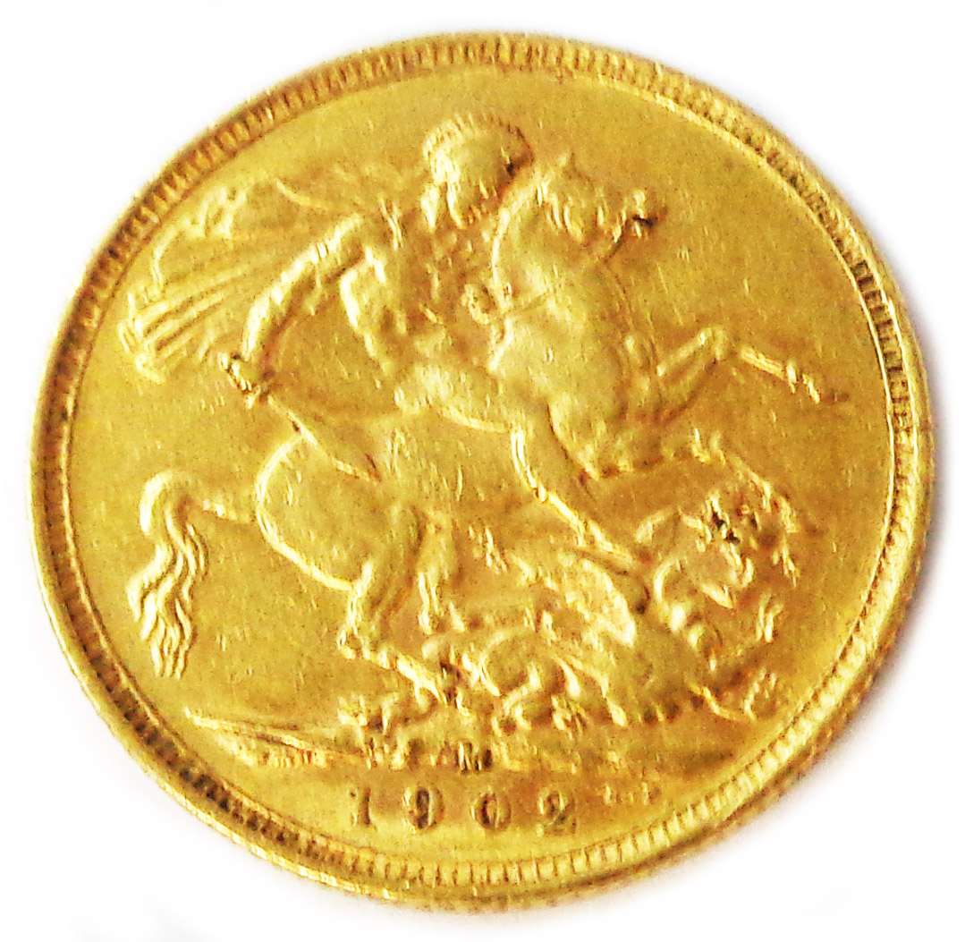 A 1902 Edward VII gold Sovereign