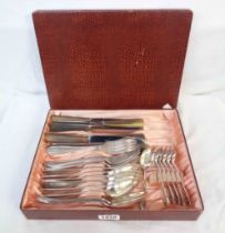 A boxed set of continental silver plated cutlery