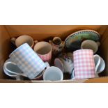 A box containing a quantity of assorted ceramic items - sold with a box containing a quantity
