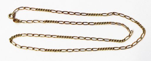 A 375 (9ct.) gold neck chain