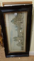 A. Waterhouse: a framed large format coloured print, depicting a city scene - sold with an