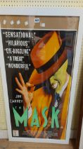 A framed large format Entertainment in Video coloured poster print for the movie 'The Mask'