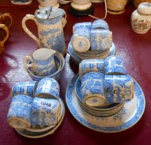 A quantity of Royal Worcester and other bone china tableware, decorated in the Willow pattern -