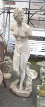 A 1.65m high concrete statue of a nude female figure