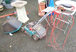 A Bosch electric lawn mower