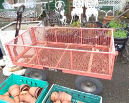 A Sherpa garden trolley with drop-down sides and back