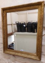 A gilt gesso framed oblong wall mirror