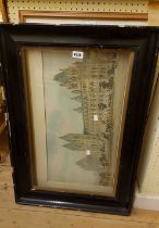 A. Waterhouse: a framed large format coloured print, depicting a city scene - sold with an