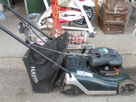A Hayter lawn mower with Briggs & Stratton Spirit 41 petrol engine