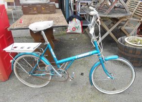A vintage ladies' Raleigh bicycle in blue colourway