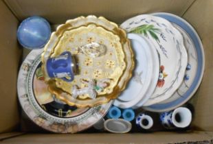 A box containing a quantity of ceramics including Chinese porcelain vases, etc.