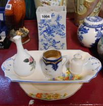 A small quantity of assorted ceramic items including Japanese porcelain wall vase, etc.