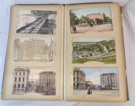 An album containing a collection of early 20th Century and other postcards including local and other