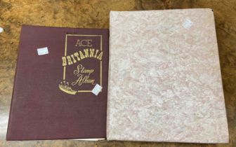 Two ring bound albums containing hinge mounted mainly 20th Century GB and world stamps - sold with