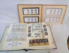 A large half bound 'Philatelic Album' containing a collection of stock, corner mounted and stuck