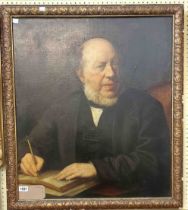 W. Robert Dickinson: a gilt framed 19th Century oil on canvas portrait of Thomas Sopwith MA FRS