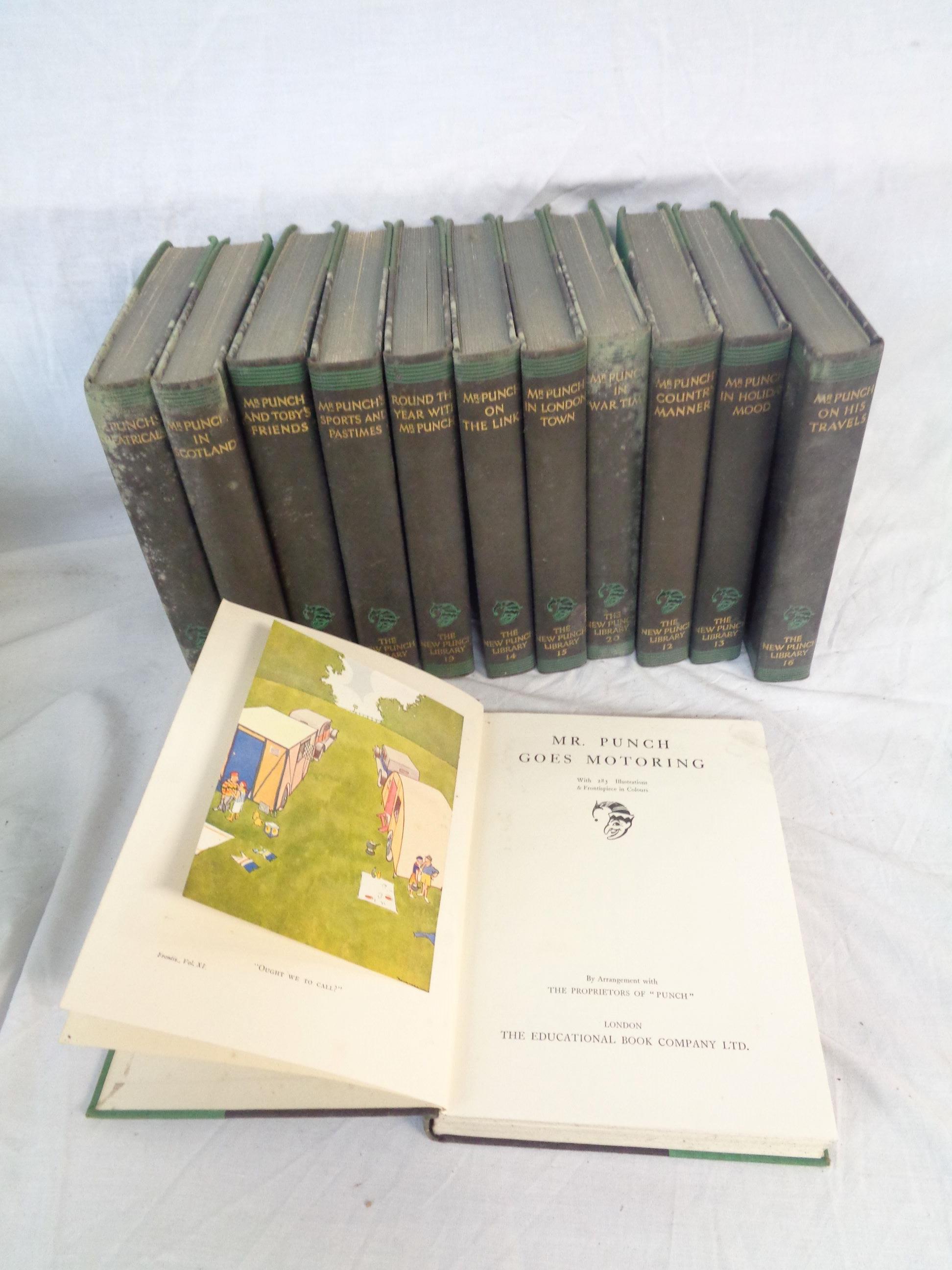 The New Punch Library: 12vols., comprising volumes 9 to 20, printed cloth, 8vo., Pub. The