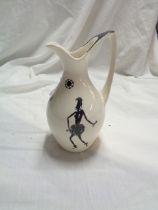 A vintage Wade pottery jug decorated in the Zamba pattern